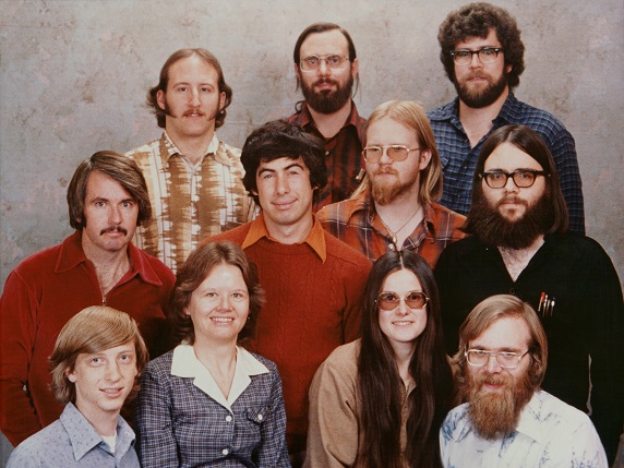 equipe da Microsoft em 1978 com Bill Gates